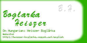 boglarka heiszer business card
